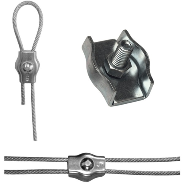 Tracon BSZ1-3 Lanová svorka jednošroubová 'simplex', pozinkovaná ocel d=3-3,5mm, M4