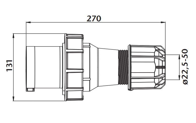 Průmyslová vidlice IVGN 12545 500V, IP67, 125A, 4-pól