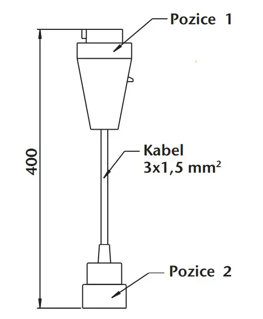 Šňůrový adaptér SEZ SA-2 z vidlice 1653 na zásuvku 230V, IP44