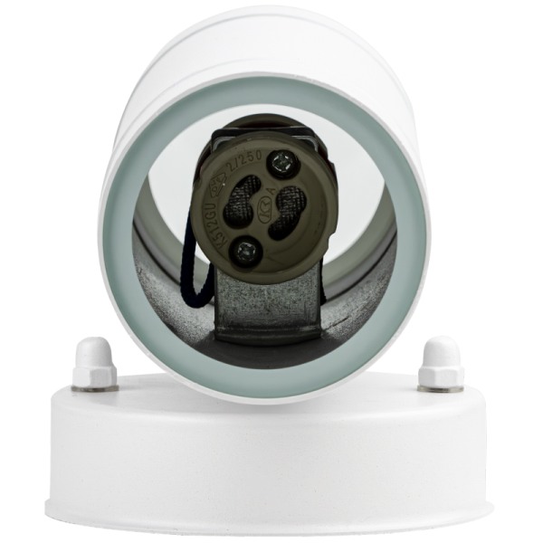 Tracon SPGU10IPF2F Nástěnné bodové svítidlo, exterierové, bílé 100-240VAC, 50Hz, 2xGU10, max.35W, IP44