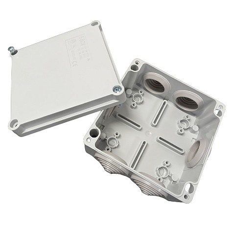 Krabice S-BOX 106 SK, 100x100x50mm + průchodky, IP55