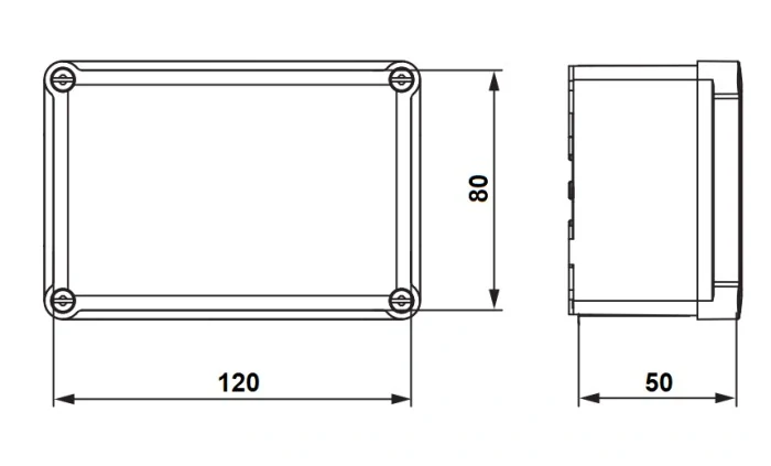 Krabice S-BOX 216 SK, 120x80x50mm, IP66