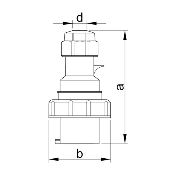 Tracon TICS-025PF Spojovací průmyslová vidlice s možností změny sledu fází 32A, 400V, 3P+N+E, 6h, IP44
