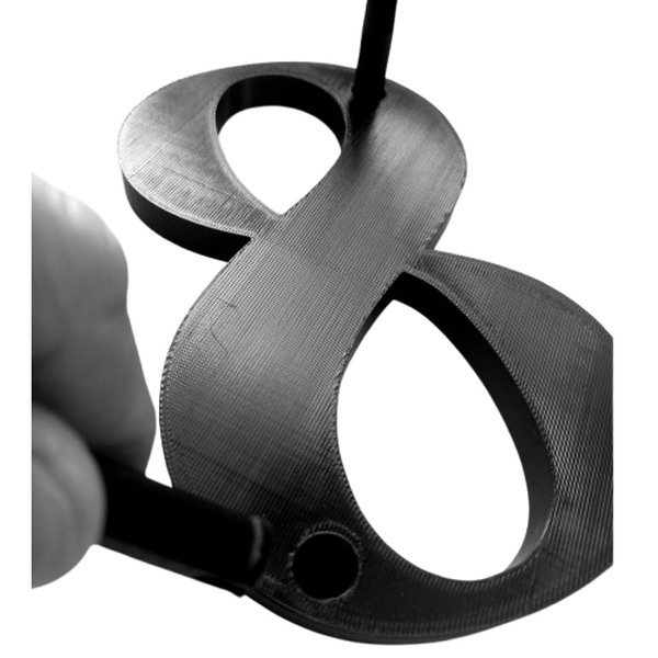 Domovní číslo popisné 8 na zateplenou fasádu barva černá, výška 170 mm