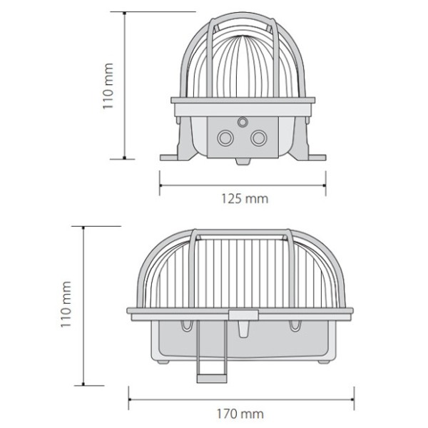 PANLUX SOP-60/B Svítidlo OVAL 60 PLAST bílý