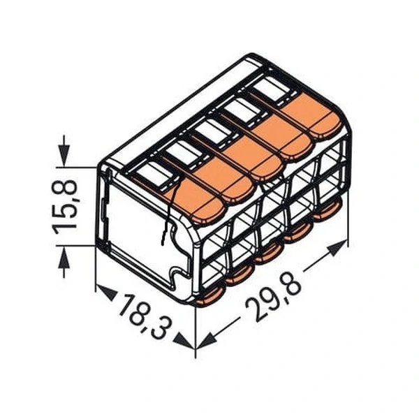 Svorka WAGO 221-420 10 x 4 s páčkou