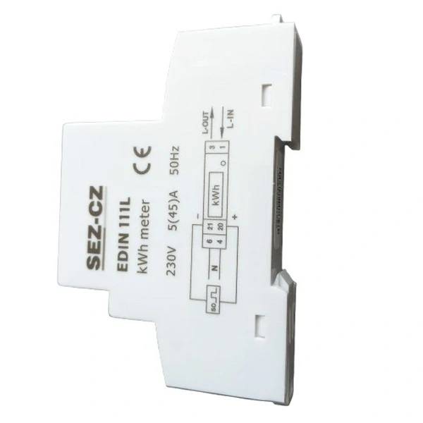 SEZ EDIN 111L Elektroměr 5-45 A, 1 tarif, 1 fázový, LCD displej, 1M/DIN