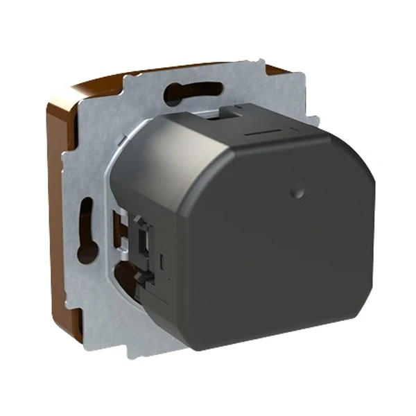 ABB 5569A-A32357 H Tango Zásuvka 1násobná s kolíkem, s clonkami, s nabíjením USB-A, USB-C, hnědá