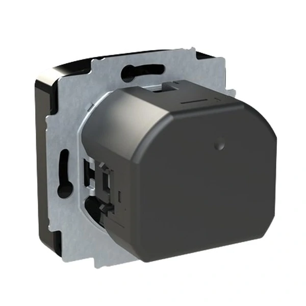 ABB 5569A-A32357 N Tango Zásuvka 1násobná s kolíkem, s clonkami, s nabíjením USB-A, USB-C, černá