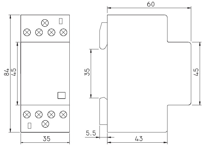Instalační stykač IKA25-40/220/230V