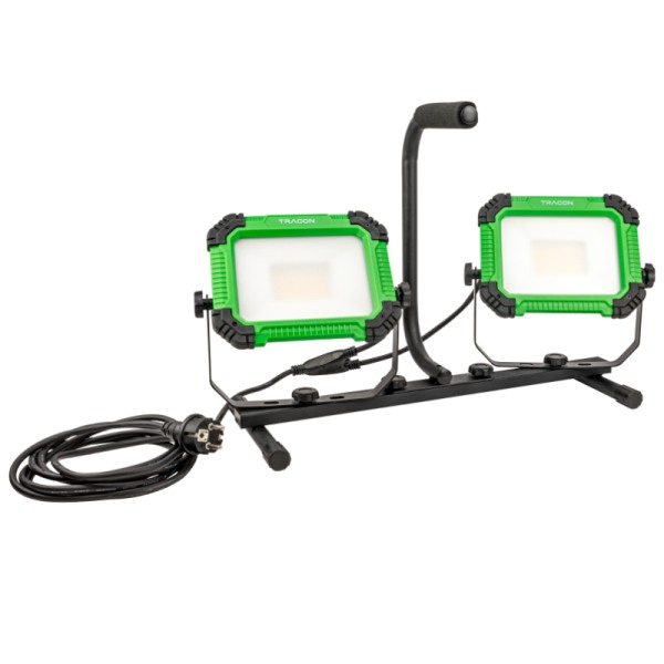 Tracon RSMDAW250W Stojanový LED reflektor, , 220-240 VAC, 2x50W, 4000K, IP65, 2x4500lm, 3m, EEI=F