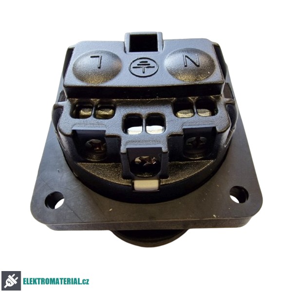 TP Electric 3101-326-0300 Vestavná zásuvka, 230 V, černá 1x16A / IP54