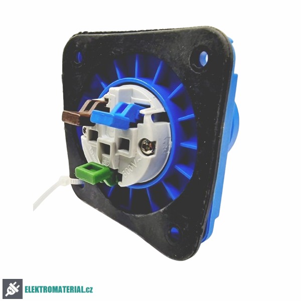 TP Electric 3020-319-0970  Vestavná přívodka rovná, kompaktní příruba 70x70, Quick Connect 3x16A / IP44