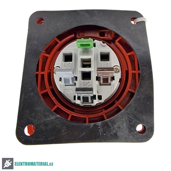 TP Electric 3027-320-1600 Vestavná přívodka, rovná, příruba 83x90, Quick Connect 4x32A / IP67