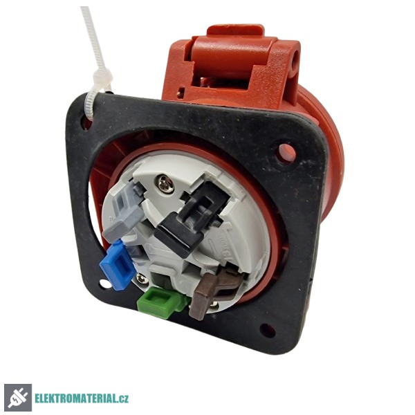 TP Electric 3005-321-1670 Vestavná zásuvka, rovná, kompaktní příruba 70x70, Quick Connect 5x16A / IP44