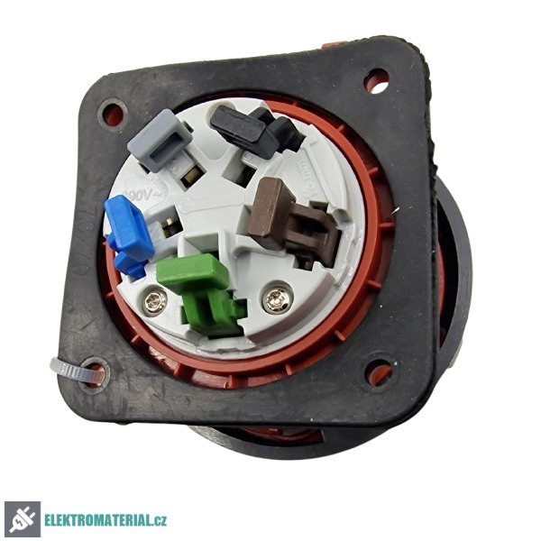 TP Electric 3006-321-1670 Vestavná zásuvka, rovná, kompaktní příruba 70x70, Quick Connect 5x16A / IP67