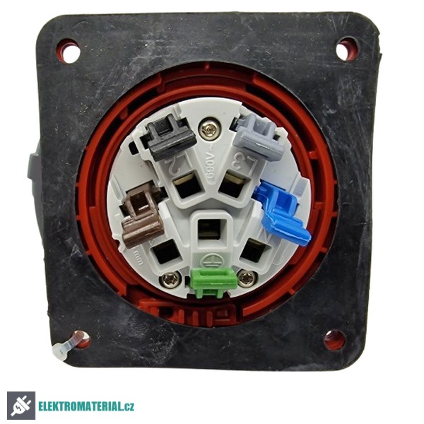 TP Electric 3008-320-1600 Vestavná přívodka, rovná, příruba 83x90, Quick Connect 5x32A / IP67