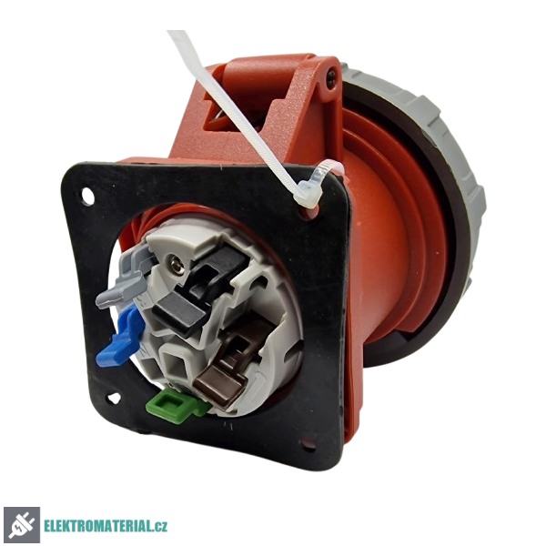 TP Electric 3008-322-1675 Vestavná zásuvka, rovná, kompaktní příruba 75x75, Quick Connect 5x32A / IP67