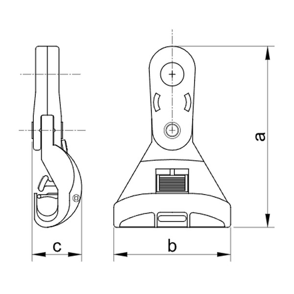 Tracon TSZK1-A Závěsná svorka k vzdušným vedením, fix 25-120mm2, 4 kV