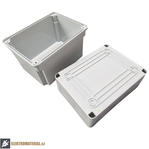 Tracon MD151114 Montážní krabice vysoká, šedá, neprůhledné víko 150×110×140mm, IP55