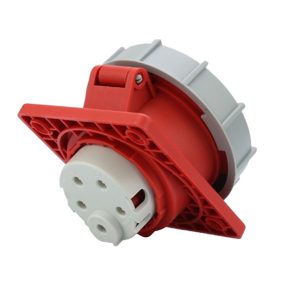 Tracon TICS-315IP67 Vestavná průmyslová zásuvka, šikmá 16A, 400V, 3P+N+E, 6h, IP67