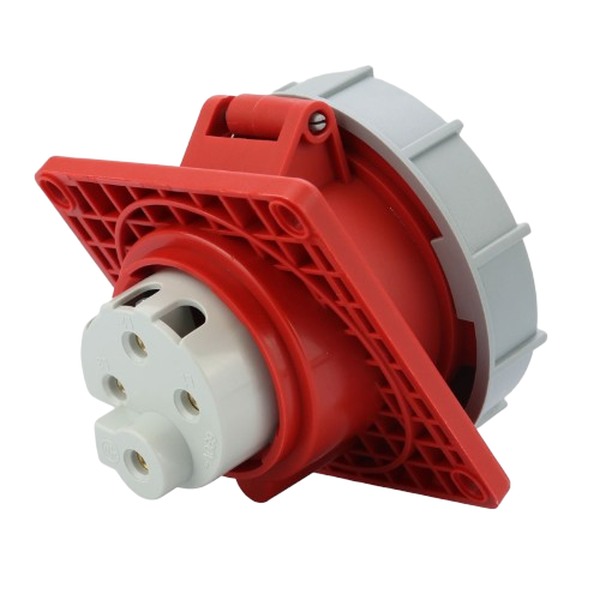 Tracon TICS-324IP67 Vestavná průmyslová zásuvka, šikmá 32A, 400V, 3P+E, 6h, IP67