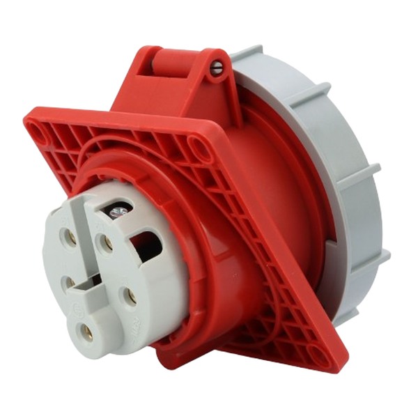 Tracon TICS-325IP67 Vestavná průmyslová zásuvka, šikmá 32A, 400V, 3P+N+E, 6h, IP67