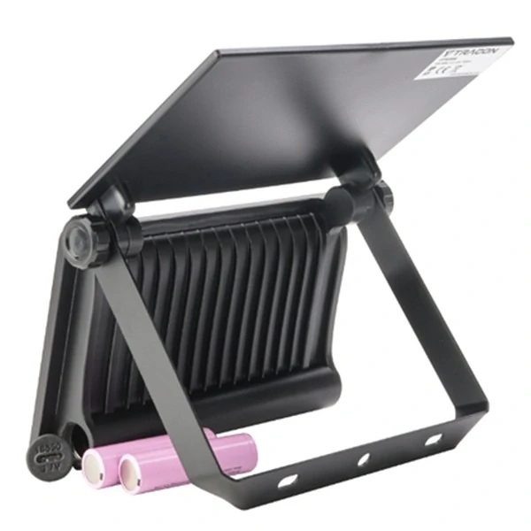Tracon LSTB20NW Solární LED reflektor s pohybovým čidkem, černý, 20W, 4000K, 1800lm, IP65, 3,7V, 5,2Ah