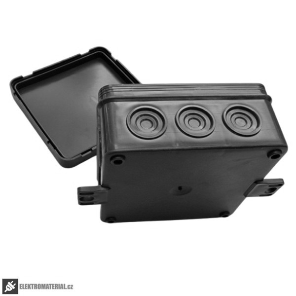 Krabice Tracon PDF85X85 rozbočovací, s naklapávacím víčkem, 85x85x37 mm, vnější úchyty pro montáž na povrch, IP 54