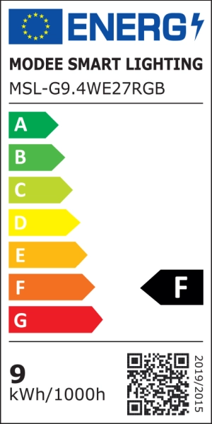 MODEE MSL-G9, 4WE27RGB LED žárovka SMART, stmívatelná, RGB, E27, 9,4W (Tuya WiFi), 806lm, 2700K–6000K