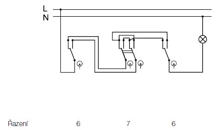 ABB Decento vypínač č.7 otočný bílá/třešeň 3560K-C07345 52 porcelán