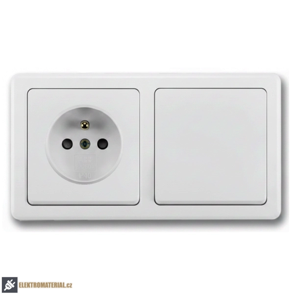 Rámeček ABB Swing 3901G-A00020 S1 dvojnásobný světle šedý