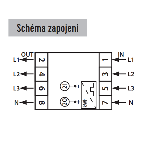 Elektroměr DTS 353-L 80A, 4,5mod., LCD, 3-fáz., 1-tar., podružný