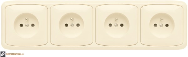 Rámeček ABB Tango 3901A-B40 C čtyřnásobný vodorovný slonová kost