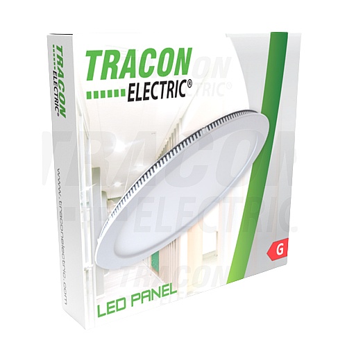 Tracon LED-DL-12NW Podhledové kulaté LED svítidlo, bílé 220-240 VAC, 12 W, 1160 lm, D=168 mm, 4000 K, IP40, EEI=F