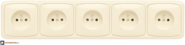 Rámeček ABB Tango 3901A-B50 C pětinásobný vodorovný slonová kost