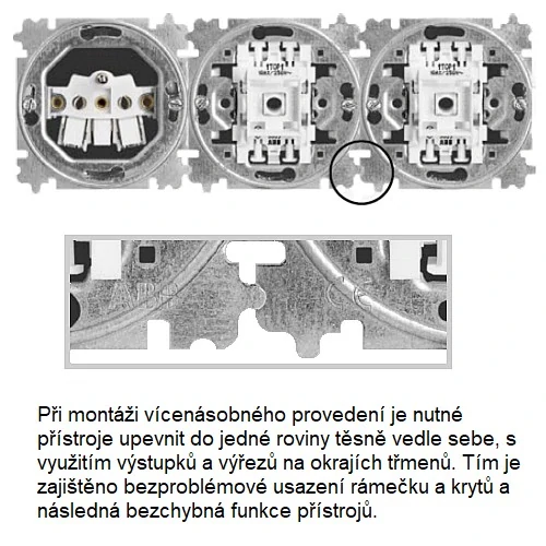 Přístroj - vypínač č.1 ABB 3559-A01345 Tango, bezšroubové svorky