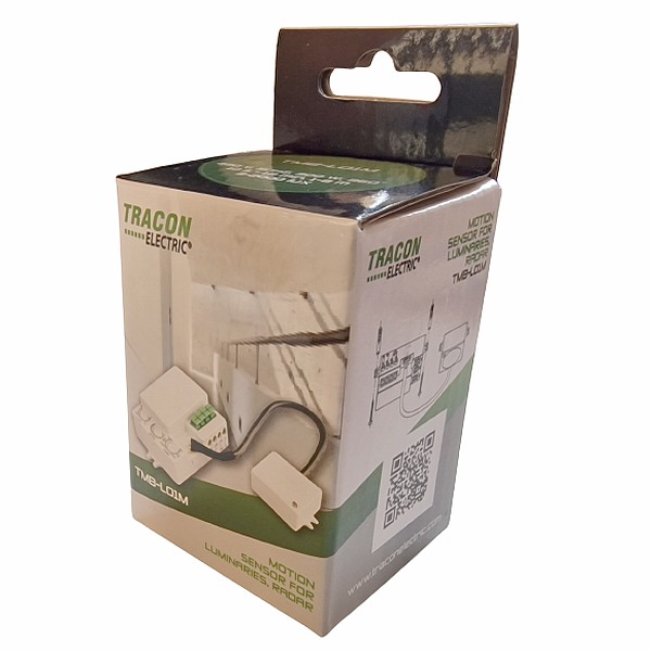 Tracon TMB-L01M Mikrovlnný snímač pohybu , do svítidel, s externím senzorem 230 VAC, 5,8 GHz, 360°, 2-8 m, 10 s-12 min, 3-2000lux