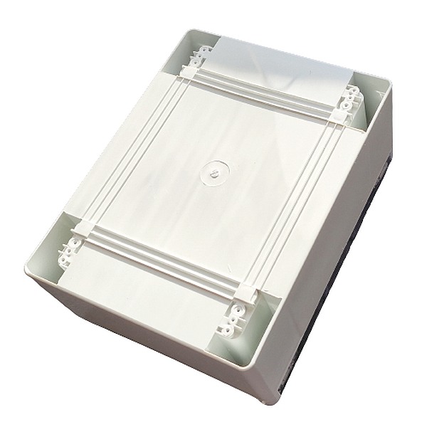 Tracon TME332513T Plastová rozvodná skříň, s průhl. dvířky H×W×D=330×250×130mm, IP65, IK10, 1000V AC/DC, RAL7035