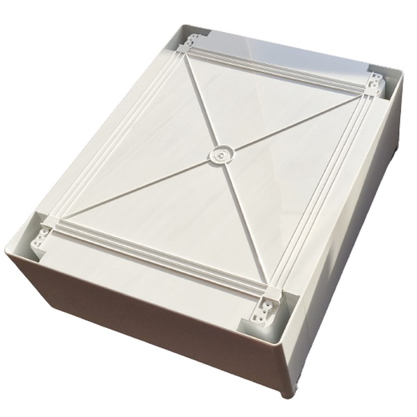 Tracon TME504018T Plastová rozvodná skříň, s průhled. dvíř. H×W×D=500×400×175mm, IP65, IK10, 1000V AC/DC, RAL7035