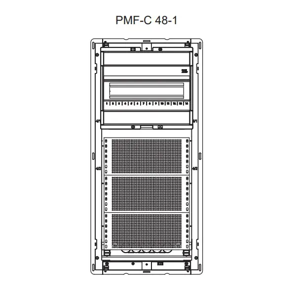 Noark 110711 PMF-C 48-2 Plastová rozvodnice s bílými plechovými dveřmi, kombinace 2 x DIN lišta a 2 x montážní plech, rozvodnice pod omítku, multimediální