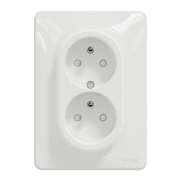SCHNEIDER SDD311211C SEDNA Zásuvka dvojnásobná 230V 16A, bílá