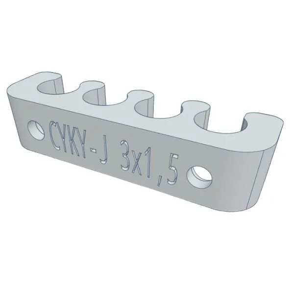 Držák CYKY kabelů 3x1,5