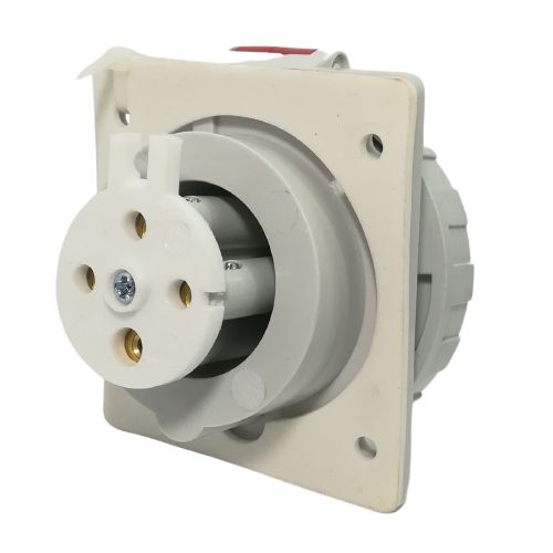 Průmyslová zásuvka vestavná IEG 1643 400V, IP67, 16A, 4-pól šikmá