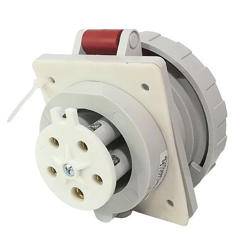 Průmyslová zásuvka vestavná IEG 1653 400V, IP67, 16A, 5-pól šikmá