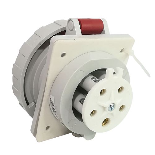 Průmyslová zásuvka vestavná IEG 3253 400V, IP67, 32A, 5-pól šikmá