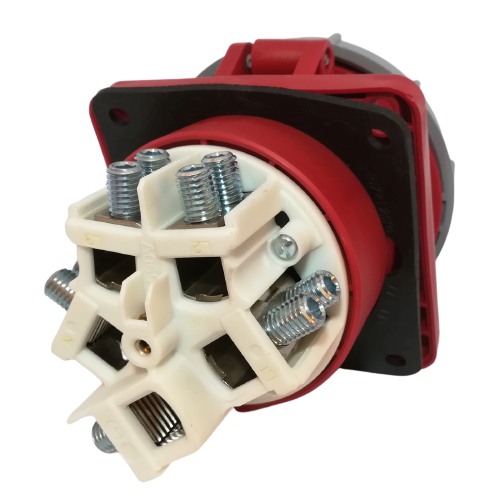 Průmyslová zásuvka vestavná IEGN 12553 400V, IP67, 125A, 5-pól šikmá