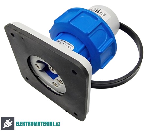 TP Electric 3101-402-0900  Vestavná přívodka, 230 V 1x16A / IP68