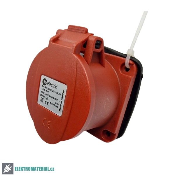 TP Electric 3005-321-1670 Vestavná zásuvka, rovná, kompaktní příruba 70x70, Quick Connect 5x16A / IP44