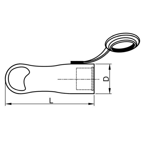 Tracon TICS-212GH Spojovací zásuvka s ochr.kontaktem, guma, s vyt.okem 16A, 250V, 2P+E, IP44 (SCHUKO)